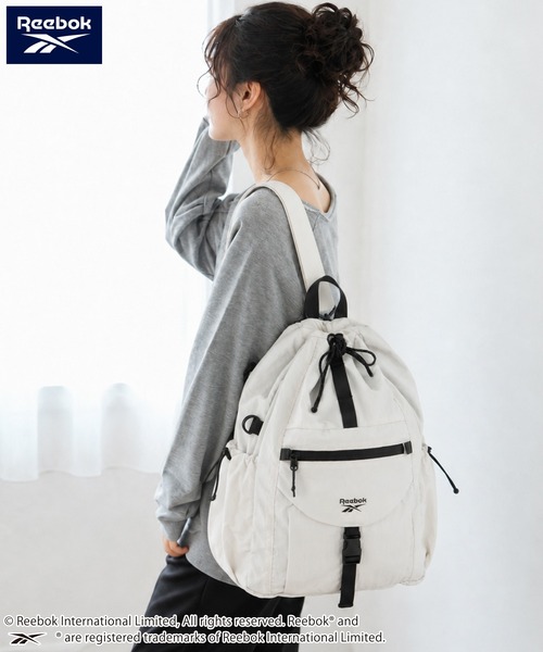 Reebok(リーボック)の「【Reebok リーボック】3WAYナイロンバッグ リュック ショルダーバッグ ワンショルダー ドローコード(バックパック/リュック・メンズ・ブラック/ライトグレー・FREE)」の8枚目の写真