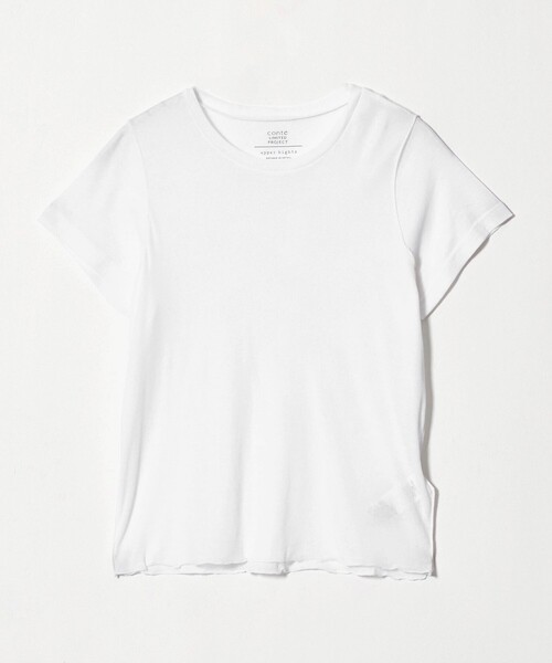 upperhights(アッパーハイツ)の「<upper hights × conte> シアー クルーネックTシャツ(Tシャツ/カットソー・レディース・ブラック/ホワイト/ブラウン系・FREE)」の2枚目の写真