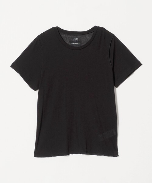 upperhights(アッパーハイツ)の「<upper hights × conte> シアー クルーネックTシャツ(Tシャツ/カットソー・レディース・ブラック/ホワイト/ブラウン系・FREE)」の1枚目の写真