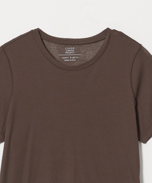upperhights(アッパーハイツ)の「<upper hights × conte> シアー クルーネックTシャツ(Tシャツ/カットソー・レディース・ブラック/ホワイト/ブラウン系・FREE)」の5枚目の写真