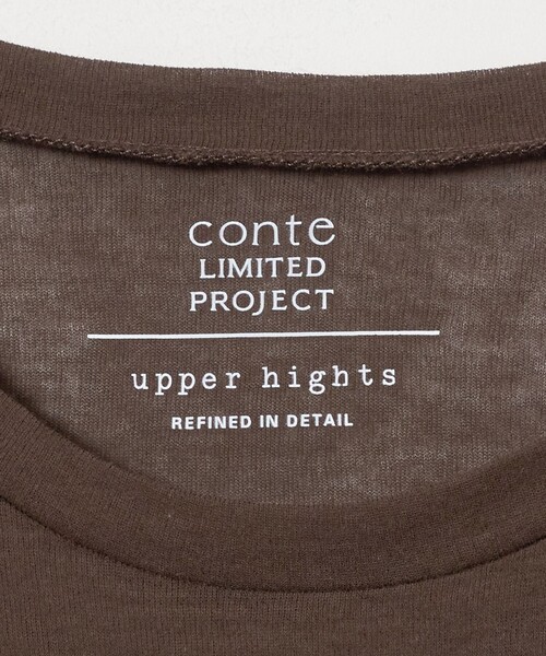 upperhights(アッパーハイツ)の「<upper hights × conte> シアー クルーネックTシャツ(Tシャツ/カットソー・レディース・ブラック/ホワイト/ブラウン系・FREE)」の13枚目の写真