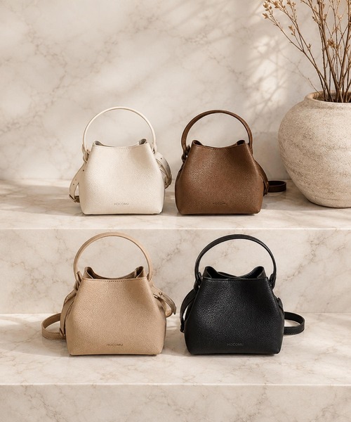 TONE SELECT GOODS(トーンセレクトグッズ)の「LESRIRE/ シボレザー風2WAYショルダーバッグ L9389(ショルダーバッグ・レディース・ホワイト/ベージュ/ブラック/ブラウン・FREE)」の2枚目の写真