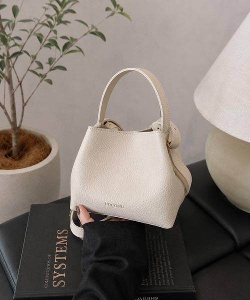 TONE SELECT GOODS(トーンセレクトグッズ)の「LESRIRE/ シボレザー風2WAYショルダーバッグ L9389(ショルダーバッグ・レディース・ホワイト/ベージュ/ブラック/ブラウン・FREE)」の10枚目の写真