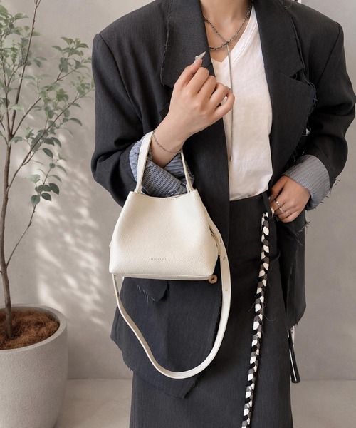 TONE SELECT GOODS(トーンセレクトグッズ)の「LESRIRE/ シボレザー風2WAYショルダーバッグ L9389(ショルダーバッグ・レディース・ホワイト/ベージュ/ブラック/ブラウン・FREE)」の11枚目の写真