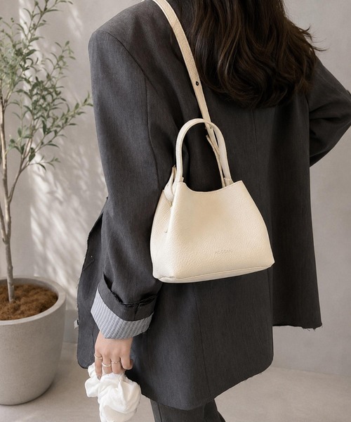 TONE SELECT GOODS(トーンセレクトグッズ)の「LESRIRE/ シボレザー風2WAYショルダーバッグ L9389(ショルダーバッグ・レディース・ホワイト/ベージュ/ブラック/ブラウン・FREE)」の12枚目の写真