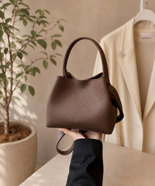 TONE SELECT GOODS(トーンセレクトグッズ)の「LESRIRE/ シボレザー風2WAYショルダーバッグ L9389(ショルダーバッグ・レディース・ホワイト/ベージュ/ブラック/ブラウン・FREE)」の14枚目の写真
