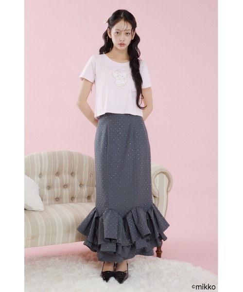 rienda(リエンダ)の「Lil ala mode Tシャツ 夏服 秋服(Tシャツ/カットソー・レディース・ホワイト/ピンク・FREE)」の12枚目の写真