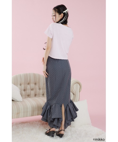 rienda(リエンダ)の「Lil ala mode Tシャツ 夏服 秋服(Tシャツ/カットソー・レディース・ホワイト/ピンク・FREE)」の13枚目の写真