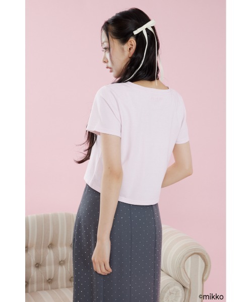 rienda(リエンダ)の「Lil ala mode Tシャツ 夏服 秋服(Tシャツ/カットソー・レディース・ホワイト/ピンク・FREE)」の15枚目の写真