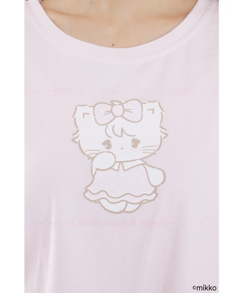 rienda(リエンダ)の「Lil ala mode Tシャツ 夏服 秋服(Tシャツ/カットソー・レディース・ホワイト/ピンク・FREE)」の17枚目の写真