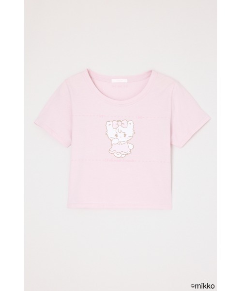 rienda(リエンダ)の「Lil ala mode Tシャツ 夏服 秋服(Tシャツ/カットソー・レディース・ホワイト/ピンク・FREE)」の19枚目の写真