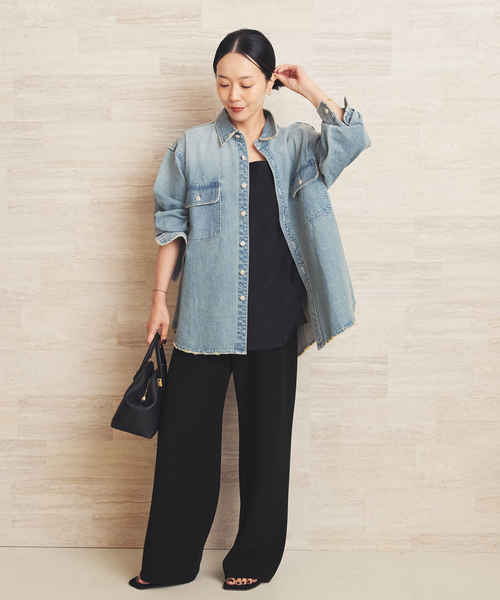 plage(プラージュ)の「《追加》Bias Relax パンツ 12(その他パンツ・レディース・ブラック・34/38/36)」の2枚目の写真