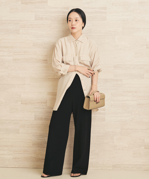 plage(プラージュ)の「《追加》Bias Relax パンツ 12(その他パンツ・レディース・ブラック・34/38/36)」の4枚目の写真
