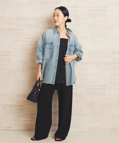 plage(プラージュ)の「《追加》Bias Relax パンツ 12(その他パンツ・レディース・ブラック・34/38/36)」の12枚目の写真