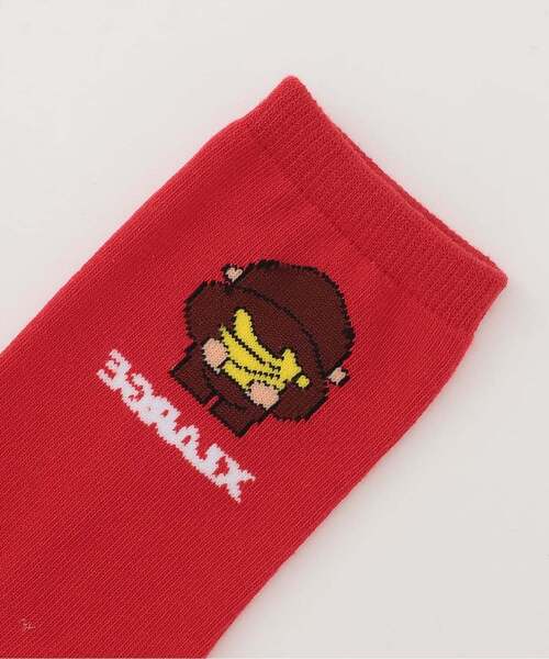 XLARGE KIDS（エクストララージキッズ）の「バックスタイルファニーゴリラクルーソックス（ソックス/靴下・キッズ・ブラック/ホワイト/レッド・19-21cm/17-19cm/15-17cm/13-15cm）」の4枚目の写真