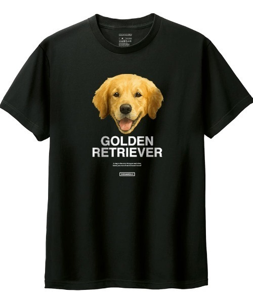 Moftique（モフティック）の「Moftique（モフティック） 半袖Tシャツ ゴールデンレトリーバー 犬 アニマル プリント 5.6オンス カットソー レディース（Tシャツ/カットソー・レディース・ブラック/ホワイト・M/L）」の2枚目の写真