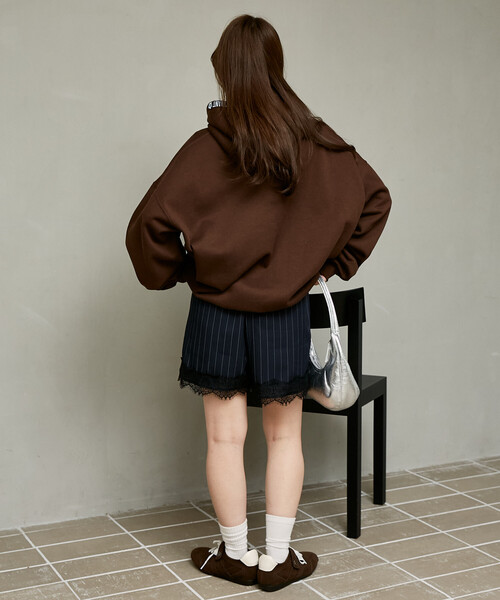 MARY QUANT(マリークワント)の「MARY QUANT × PUBLUX/マリークワント <ユニセックス>別注 裏起毛 フーディー ロゴ スウェット(パーカー) 限定展開(パーカー・メンズ・サックスブルー/ブラウン/ブラック/グレー・MEDIUM/SMALL/LARGE)」の19枚目の写真