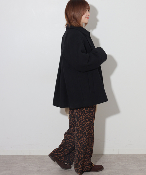 JOURNAL STANDARD relume(ジャーナルスタンダード レリューム)の「《追加 / 新色》尾州ウールスーパー100Aラインコート(ステンカラーコート・レディース・チャコールグレー/ブラック/ブラウン・38/36)」の5枚目の写真