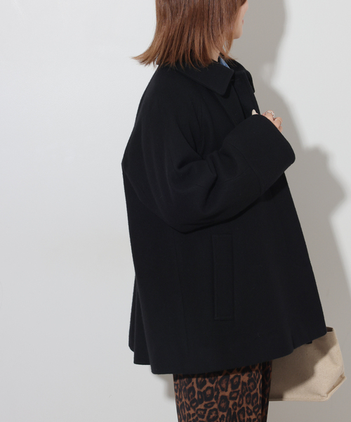 JOURNAL STANDARD relume(ジャーナルスタンダード レリューム)の「《追加 / 新色》尾州ウールスーパー100Aラインコート(ステンカラーコート・レディース・チャコールグレー/ブラック/ブラウン・38/36)」の8枚目の写真