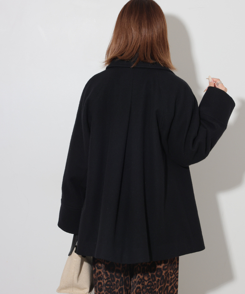 JOURNAL STANDARD relume(ジャーナルスタンダード レリューム)の「《追加 / 新色》尾州ウールスーパー100Aラインコート(ステンカラーコート・レディース・チャコールグレー/ブラック/ブラウン・38/36)」の9枚目の写真