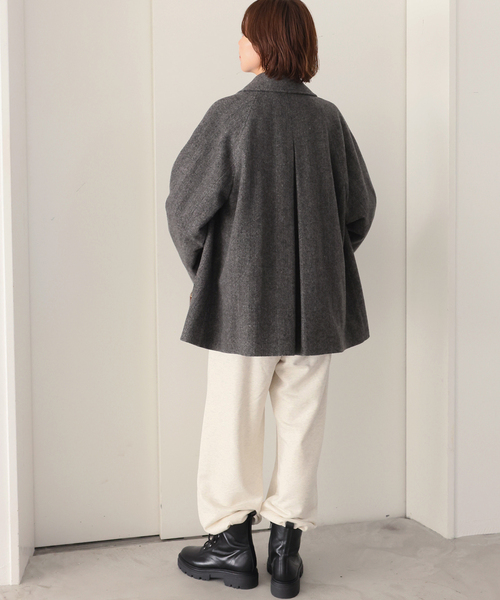 JOURNAL STANDARD relume(ジャーナルスタンダード レリューム)の「《追加 / 新色》尾州ウールスーパー100Aラインコート(ステンカラーコート・レディース・チャコールグレー/ブラック/ブラウン・38/36)」の21枚目の写真