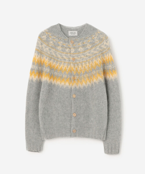 Morris & Sons（モリスアンドサンズ）の「MORRIS & SONS | チャンキーノルディックカーディガン WOMEN（カーディガン/ボレロ・レディース・グレー系その他2/グレー系その他/ホワイト系その他5・F）」の11枚目の写真