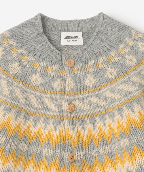 Morris & Sons（モリスアンドサンズ）の「MORRIS & SONS | チャンキーノルディックカーディガン WOMEN（カーディガン/ボレロ・レディース・グレー系その他2/グレー系その他/ホワイト系その他5・F）」の13枚目の写真