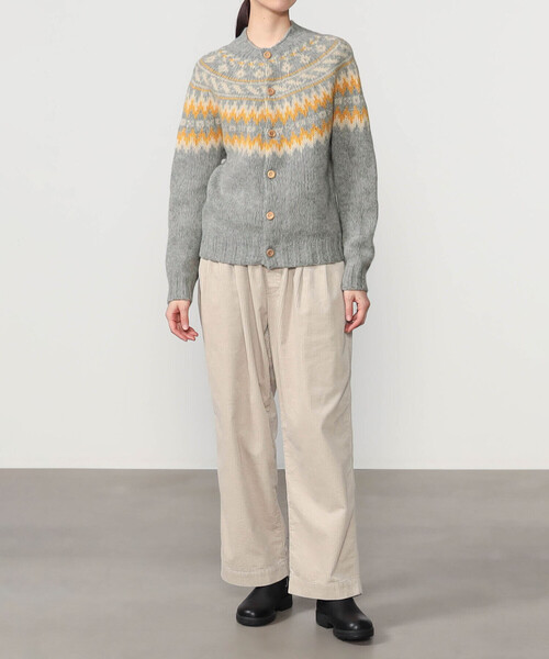 Morris & Sons（モリスアンドサンズ）の「MORRIS & SONS | チャンキーノルディックカーディガン WOMEN（カーディガン/ボレロ・レディース・グレー系その他2/グレー系その他/ホワイト系その他5・F）」の7枚目の写真
