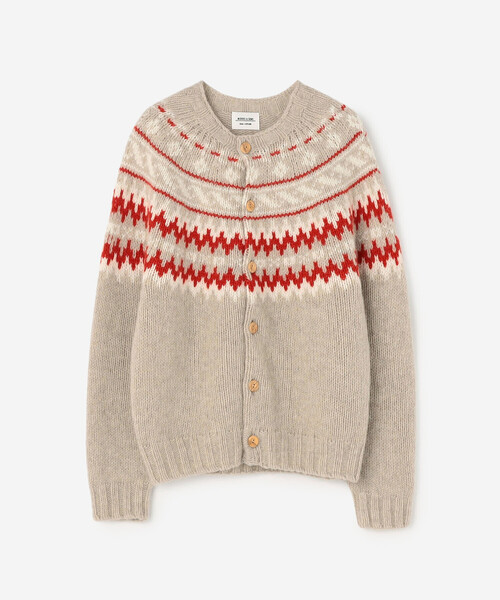 Morris & Sons（モリスアンドサンズ）の「MORRIS & SONS | チャンキーノルディックカーディガン WOMEN（カーディガン/ボレロ・レディース・グレー系その他2/グレー系その他/ホワイト系その他5・F）」の17枚目の写真