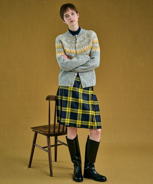 Morris & Sons（モリスアンドサンズ）の「MORRIS & SONS | チャンキーノルディックカーディガン WOMEN（カーディガン/ボレロ・レディース・グレー系その他2/グレー系その他/ホワイト系その他5・F）」の18枚目の写真