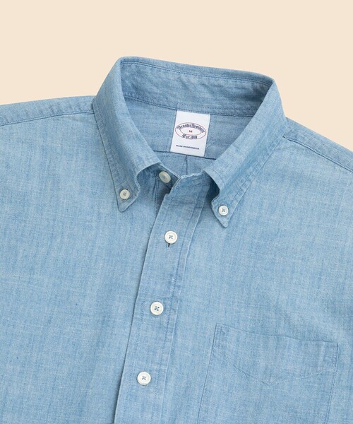 BROOKS BROTHERS（ブルックスブラザーズ）の「コットンシャンブレー　プルオーバー　フライデーシャツ（シャツ/ブラウス・メンズ・ブルー・SMALL/MEDIUM/LARGE/X-LARGE）」の3枚目の写真