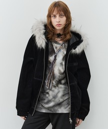 AIVER（アイバー）の「AIVER　ベルベットデニムパーカーブルゾン（ブルゾン）」