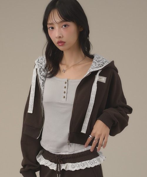 apres jour mignon(アプレジュールミニョン)の「ヘンリーネックキャミ(キャミソール・レディース・ライトブルー/カーキ/ブラウン系その他・フリー/LARGE)」の15枚目の写真