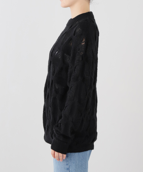 TAAKK(ターク)の「TAAKK MOHAIR TEXTURED KNIT SWEATER TA26AW-KN044:ニット(ニット/セーター・レディース・グリーン/ブラック・SMALL)」の11枚目の写真