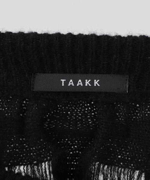 TAAKK(ターク)の「TAAKK MOHAIR TEXTURED KNIT SWEATER TA26AW-KN044:ニット(ニット/セーター・レディース・グリーン/ブラック・SMALL)」の15枚目の写真