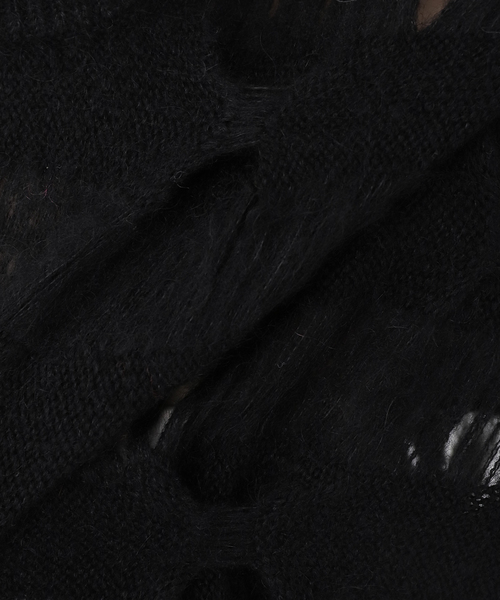 TAAKK(ターク)の「TAAKK MOHAIR TEXTURED KNIT SWEATER TA26AW-KN044:ニット(ニット/セーター・レディース・グリーン/ブラック・SMALL)」の17枚目の写真