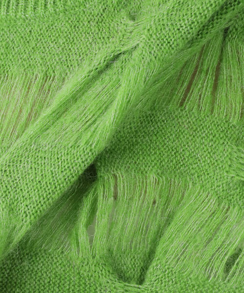 TAAKK(ターク)の「TAAKK MOHAIR TEXTURED KNIT SWEATER TA26AW-KN044:ニット(ニット/セーター・レディース・グリーン/ブラック・SMALL)」の19枚目の写真