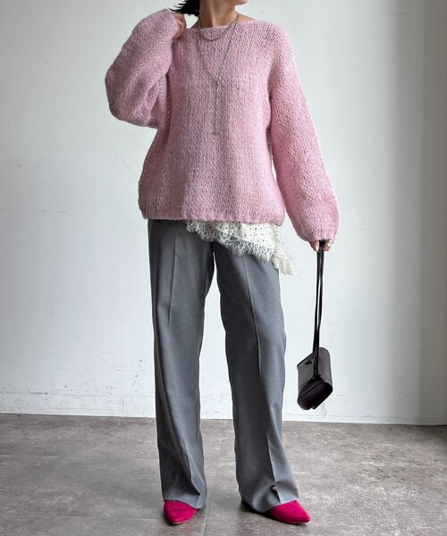 DouDou(ドゥドゥ)の「センタープレスセミフレアパンツ(その他パンツ・レディース・モカ/グレー/ブラック・38/36)」の17枚目の写真