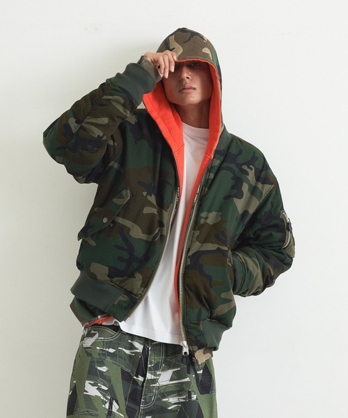 XLARGE（エクストララージ）の「XL REVERSIBLE MA-1（ブルゾン・メンズ・カモフラージュ/グレー/ブラック・S/XL/L/M）」の8枚目の写真