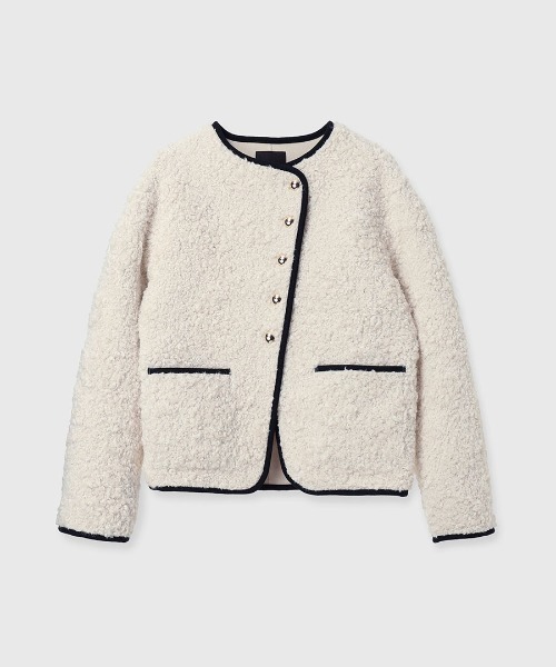 anuans(アニュアンス)の「【WEB限定】ECOPEL パイピングボアジャケット(その他アウター・レディース・アイボリー・SMALL/MEDIUM)」の10枚目の写真