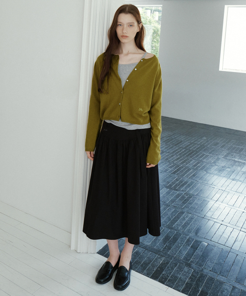 FRIVER07（フリバー07）の「Cashmere blended round cardigan [FRFA05CD03]_Olive（カーディガン/ボレロ・レディース・オリーブ・FREE）」の2枚目の写真