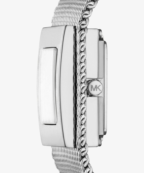 MICHAEL KORS（マイケルコース）の「GEORGIE MESH CUFF（アナログ腕時計・レディース・シルバー・FREE）」の3枚目の写真