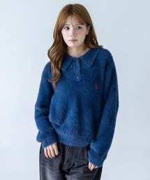 U.S. POLO ASSN. | 【U.S. POLO ASSN.】clear 別注 ショートフェザーポロ襟ニット(ニット/セーター)