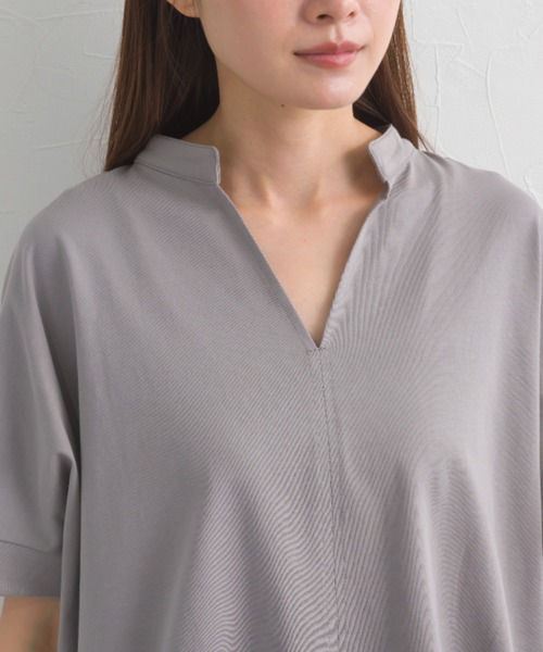 OMNES(オムネス)の「ドライタッチUVカットスキッパータックカットソー(Tシャツ/カットソー・レディース・チャコールグレー/グレー/ブルー・FREE)」の16枚目の写真