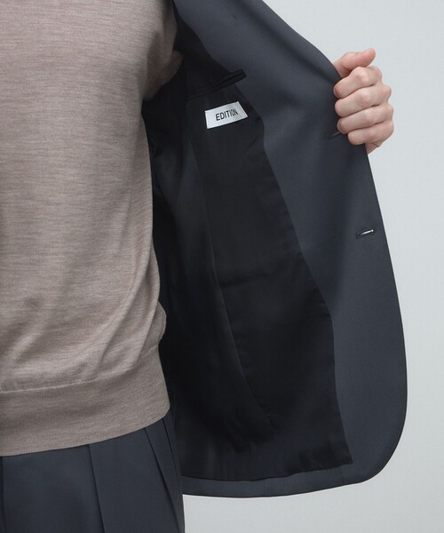 EDITION（エディション）の「Super140’s カシドス テーラード ジャケット（テーラードジャケット・メンズ・ブラック/チャコールグレー・S/M）」の8枚目の写真