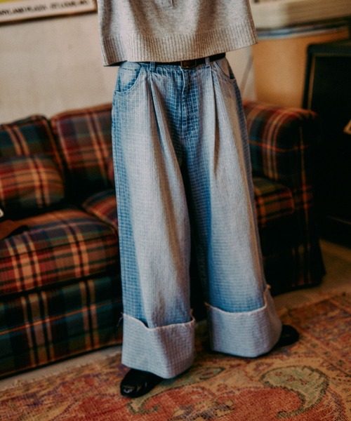 niko and...（ニコアンド）の「[MODE NORM CORE] ステッチデニムワイドパンツ（デニムパンツ・レディース・ライトブルー/ブラック/インディゴブルー・MEDIUM/LARGE）」の19枚目の写真