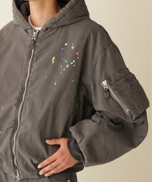 BEAVER(ビーバー)の「B omnivore/ビーオムニボー DUCK HOOD JACKET ダックフードジャケット(ブルゾン・メンズ・ベージュ/ブラック・L/M)」の11枚目の写真