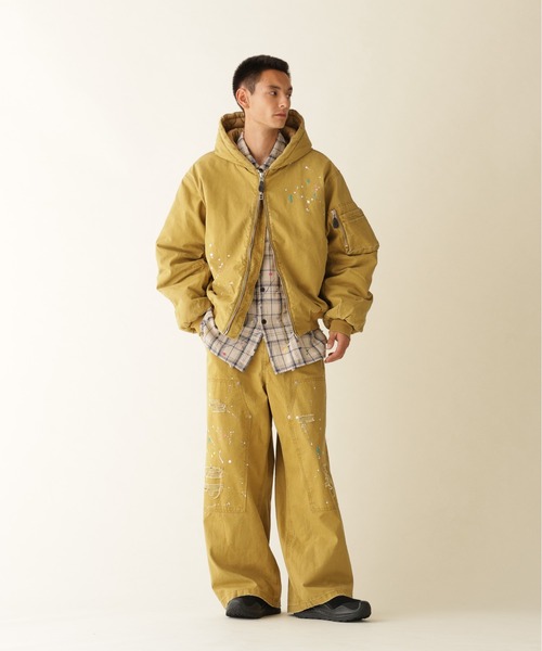 BEAVER(ビーバー)の「B omnivore/ビーオムニボー DUCK HOOD JACKET ダックフードジャケット(ブルゾン・メンズ・ベージュ/ブラック・L/M)」の14枚目の写真