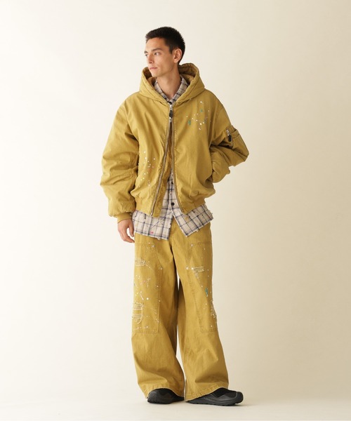 BEAVER(ビーバー)の「B omnivore/ビーオムニボー DUCK HOOD JACKET ダックフードジャケット(ブルゾン・メンズ・ベージュ/ブラック・L/M)」の15枚目の写真