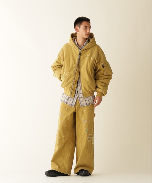 BEAVER(ビーバー)の「B omnivore/ビーオムニボー DUCK HOOD JACKET ダックフードジャケット(ブルゾン・メンズ・ベージュ/ブラック・L/M)」の16枚目の写真